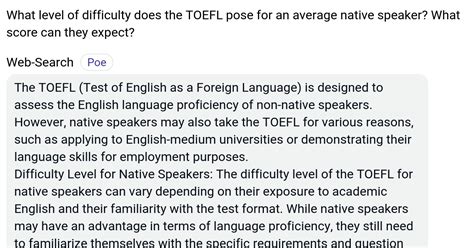 toefl for native english speakers